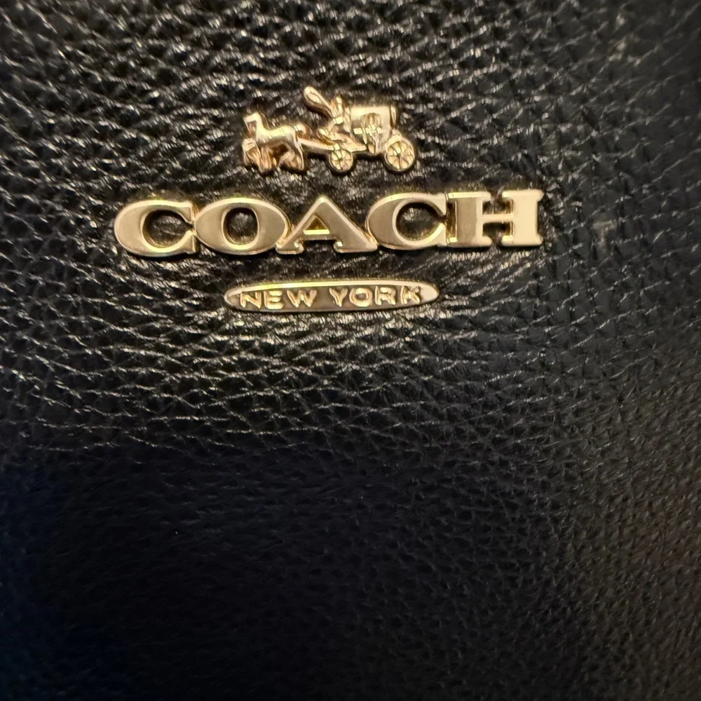 Coach Kelsey Satchel Black Pebble Leather Small Crossbody Top Handle Bag - Picture 9 of 10